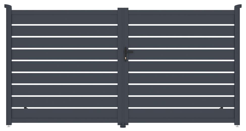 Brna G21 Reno 350x176 cm dvoukdl, antracitov