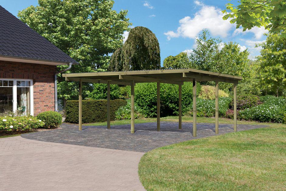 dvojit carport KARIBU ECO 1A 62035