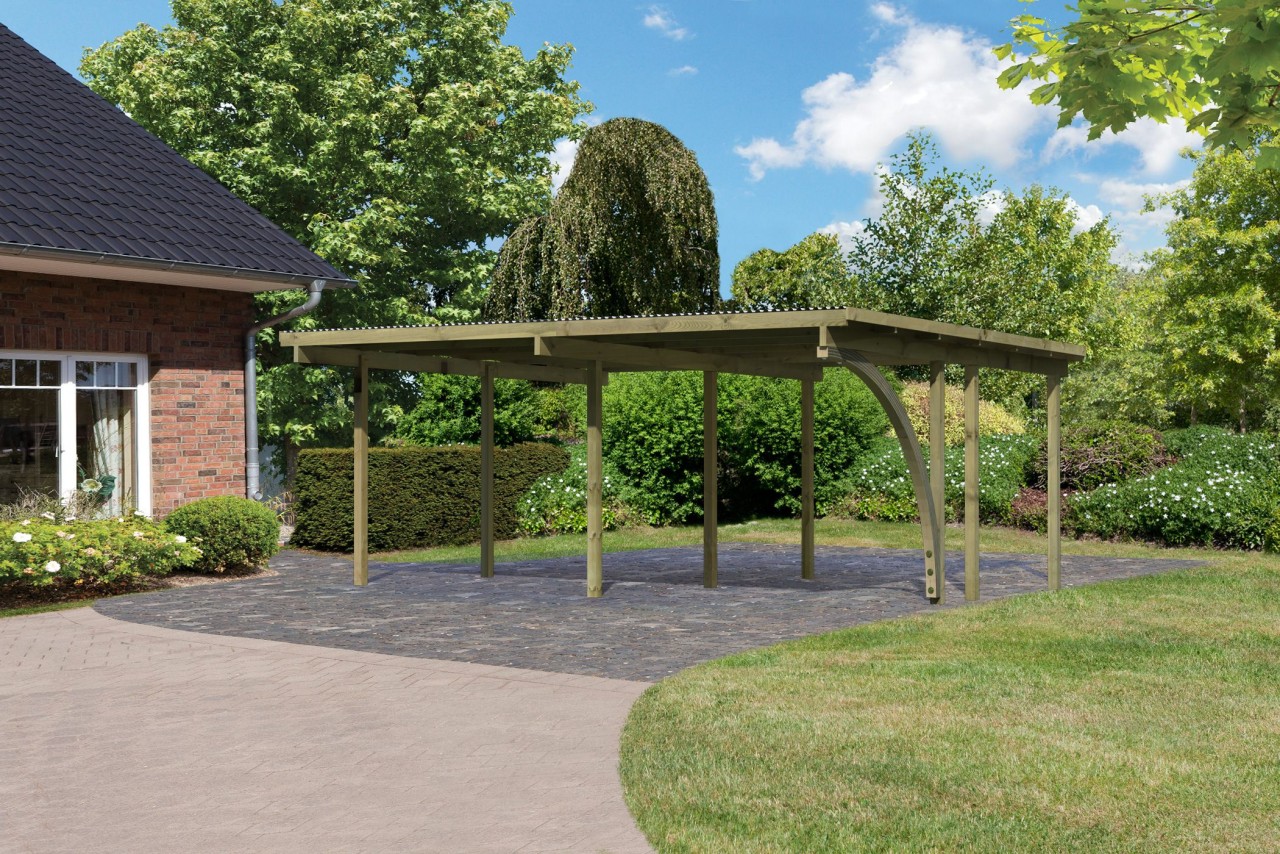dvojit carport KARIBU ECO 1A 62037