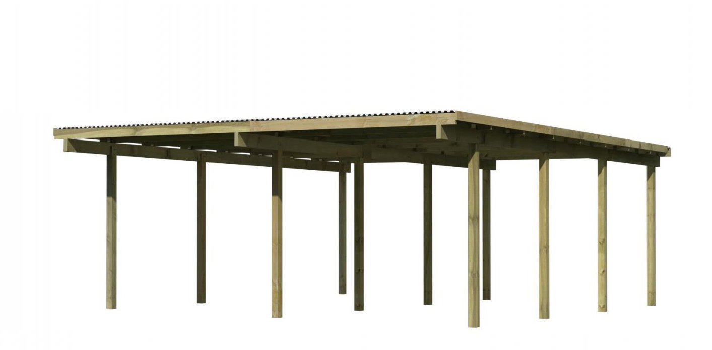 dvojit carport KARIBU ECO 2A 62041