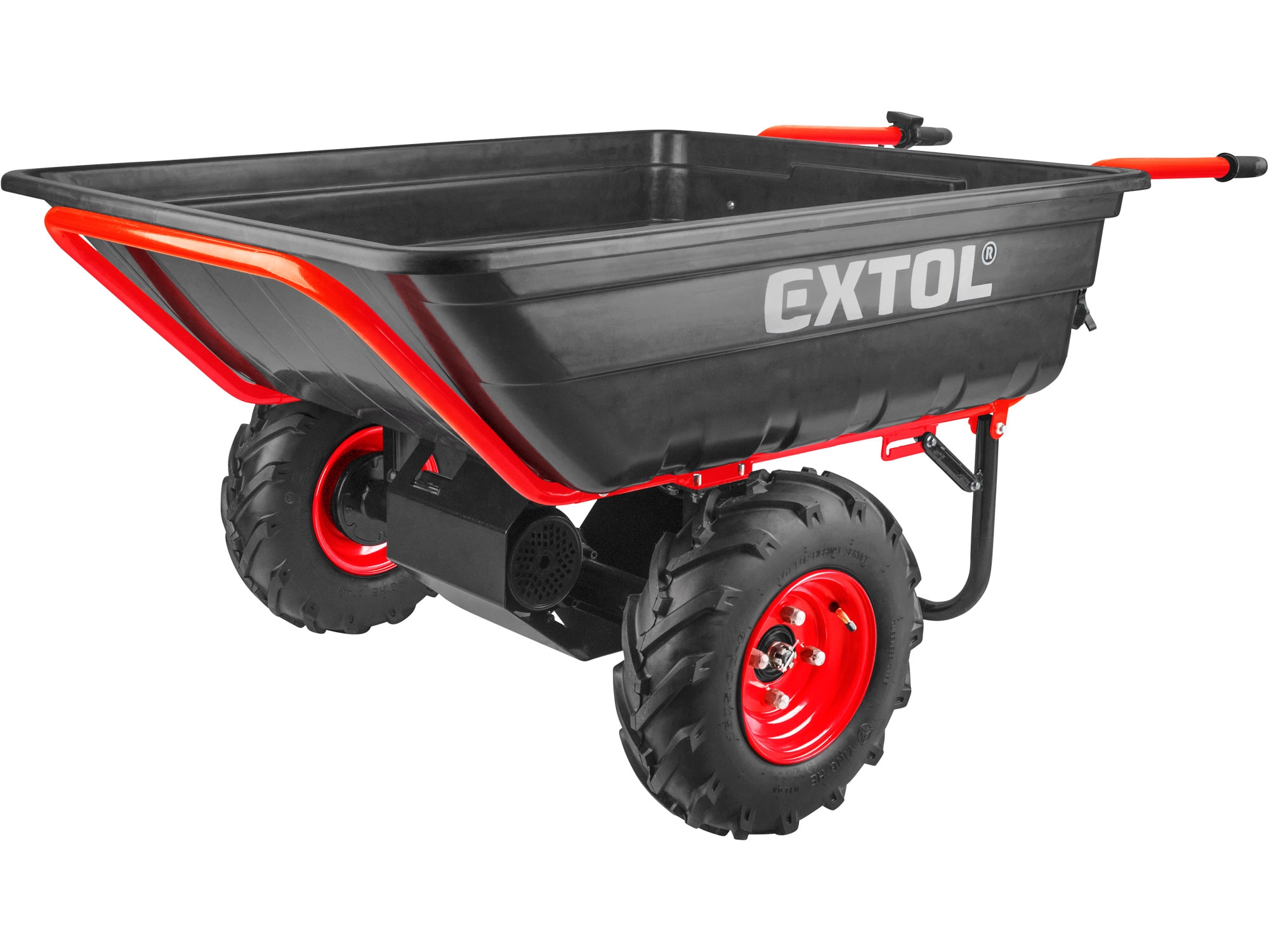 AKU nkladn dvoukolk EXTOL, 300kg, 300l, 40V Li-ion, 6Ah