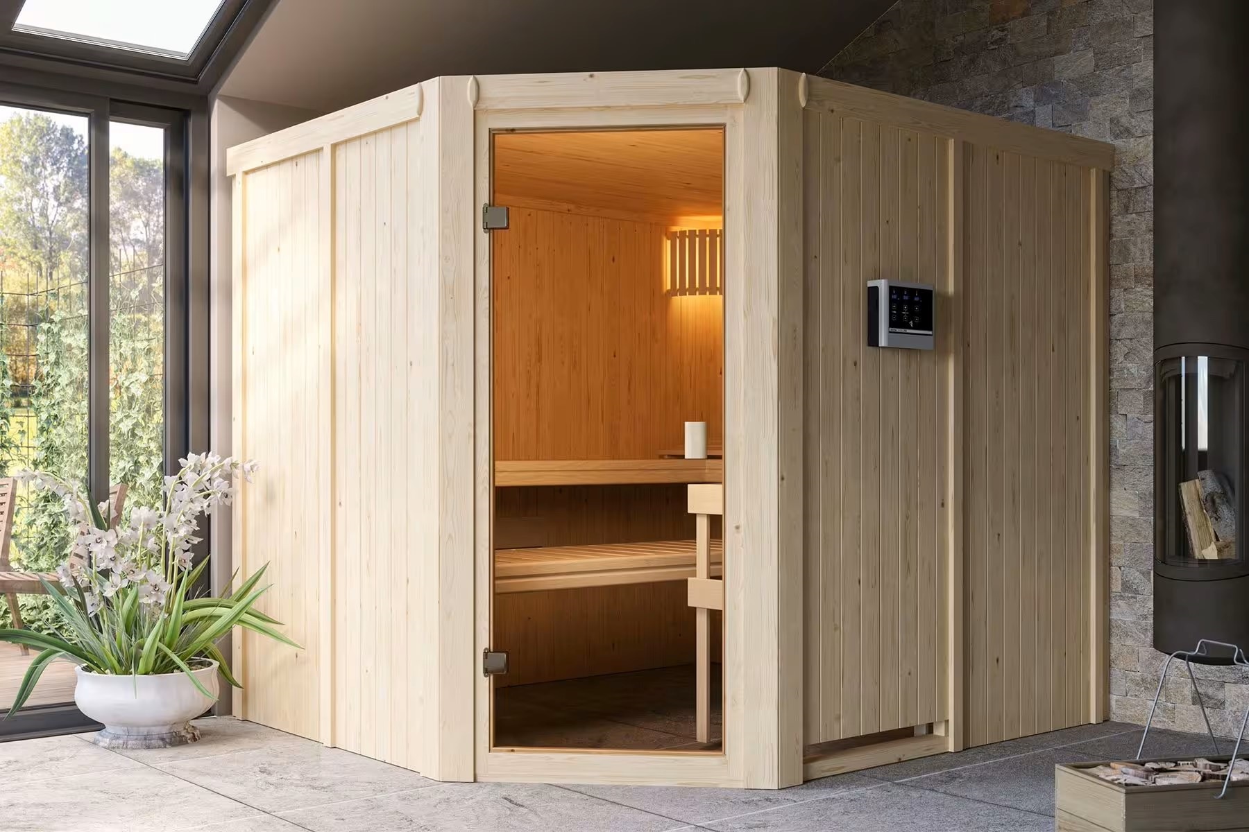 finsk sauna KARIBU HORNA (6196)