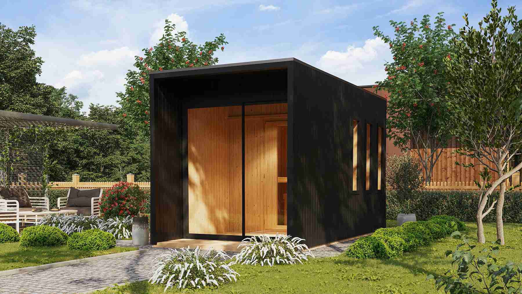 finsk sauna KARIBU MIRAMAR (92843) ern