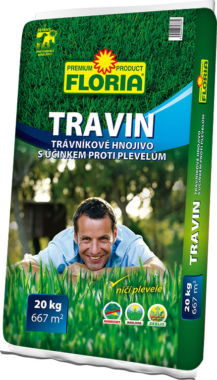 FLORIA TRAVIN hnojivo na trvnky s inkem proti plevelm 20 kg