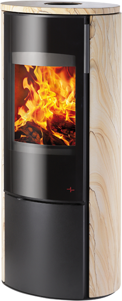 Haas+Sohn EPIC krbov kamna - bon obklad+vko Woodstone, barva ern
