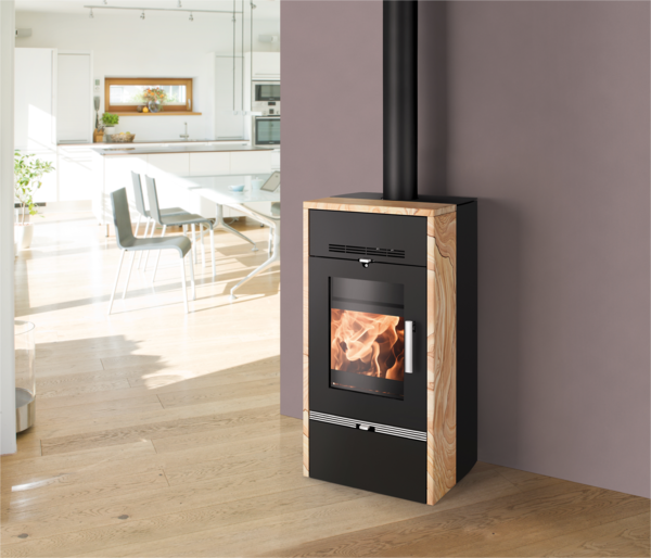 HAAS+SOHN FARUM krbov kamna s vmnkem - ern, woodstone 1