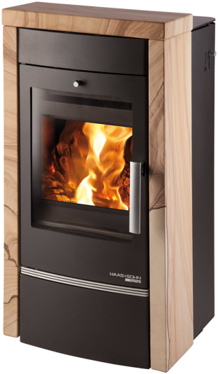 HAAS+SOHN VISBY II krbov kamna s vmnkem - ern, woodstone
