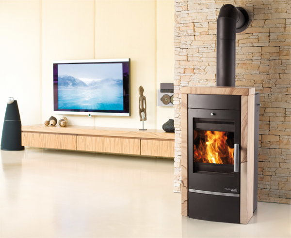 HAAS+SOHN VISBY II krbov kamna s vmnkem - ern, woodstone 1