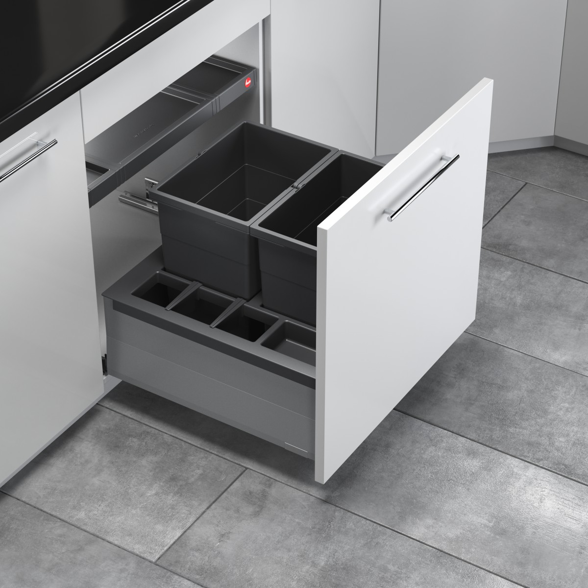 Hailo AS Separato K 600 20/20 tmav ed - vestavn tdi odpadu