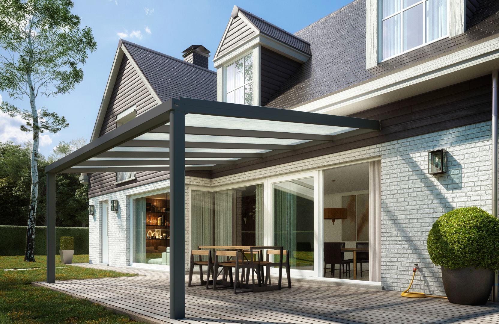hlinkov pergola SKYLUX CLIMALUX 4,0 x 3,5 m antracit + bronz PC