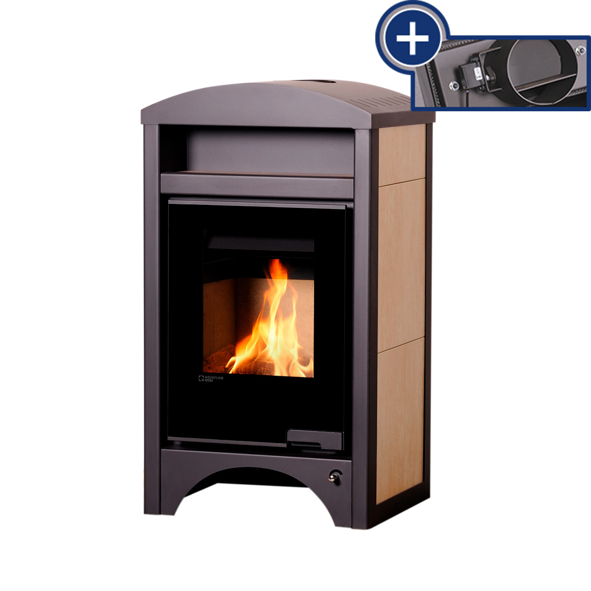 Krbov kamna AQUAFLAM VARIO  BARMA 11/7kW dlaba Javor, elektronick regulace