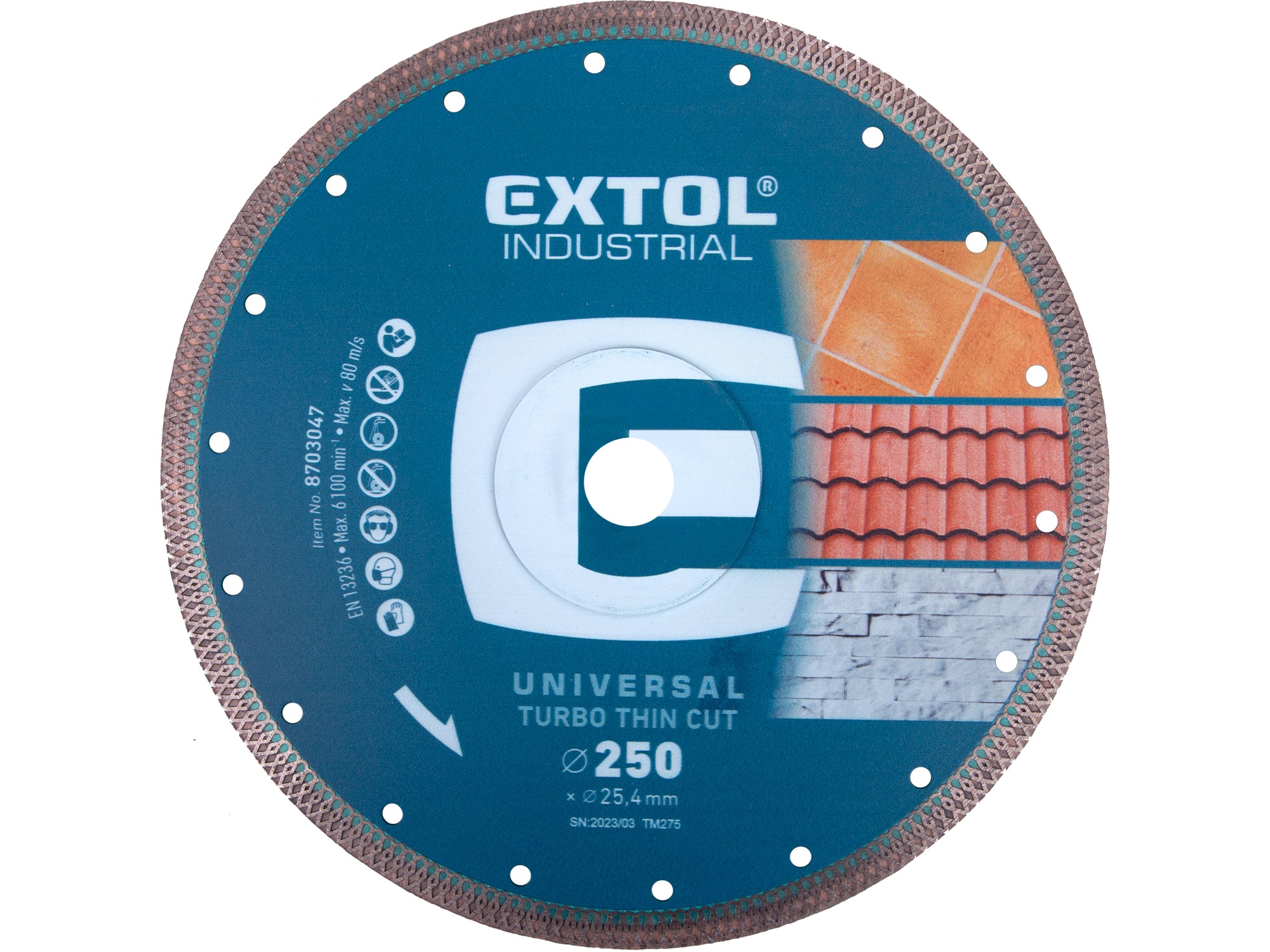 kotou diamantov ezn, turbo Thin Cut, such i mokr ezn, O 250x25,4x2mm