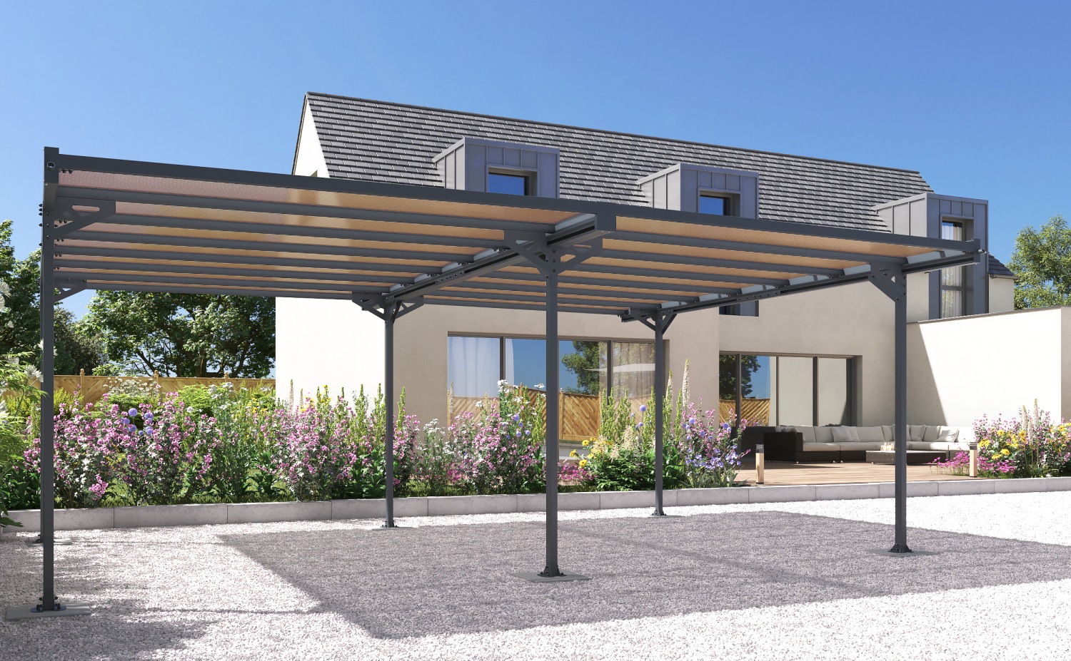 kovov psteek / carport TRIGANO JARDIN MISTRAL DOUBLE