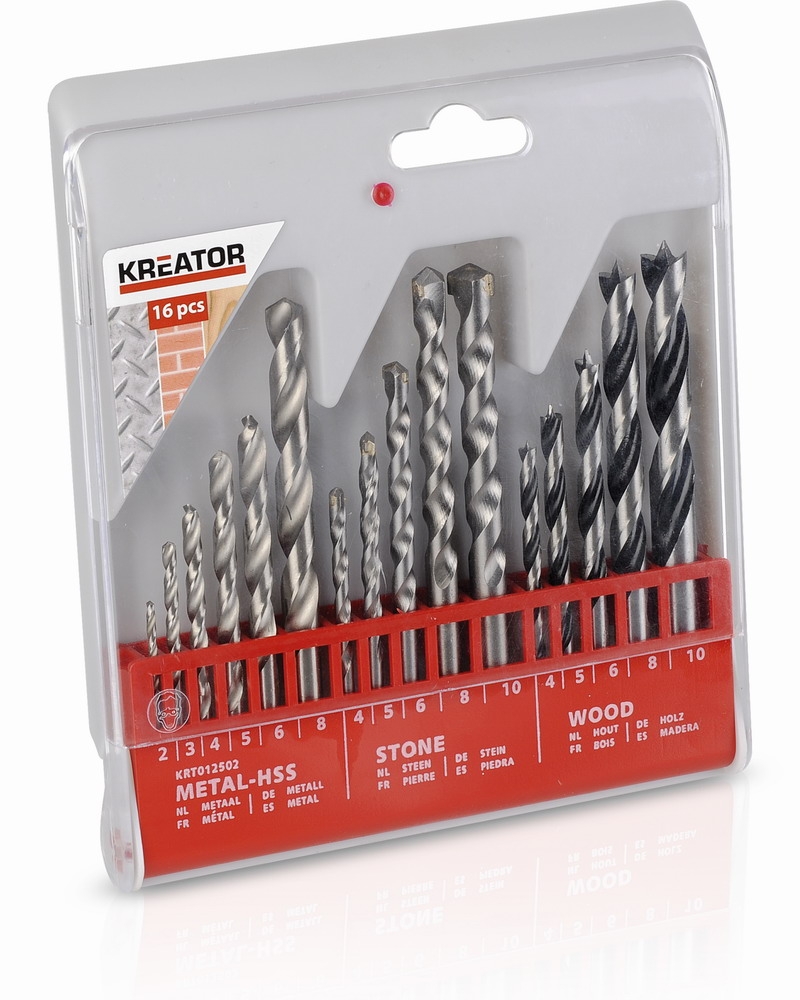 KRT012502 - 16 ks Vrtk SET - kov, kmen, devo