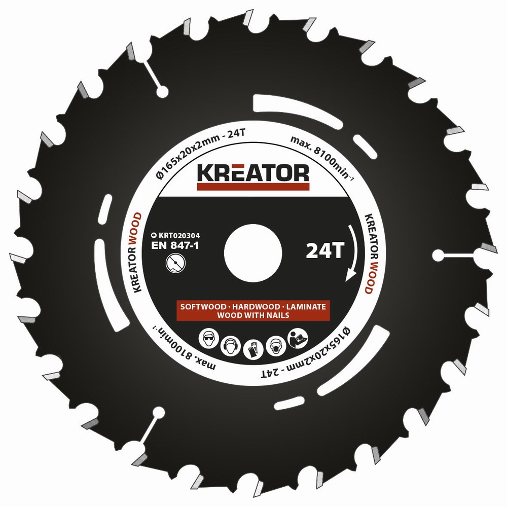 KRT020304 - Pilov kotou pro ponorn pily 165mm, 24T