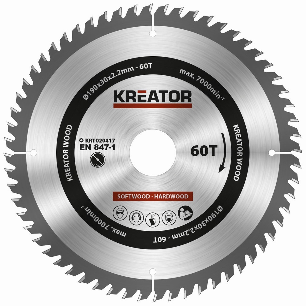 KRT020417 - Pilov kotou na devo 190mm, 60T