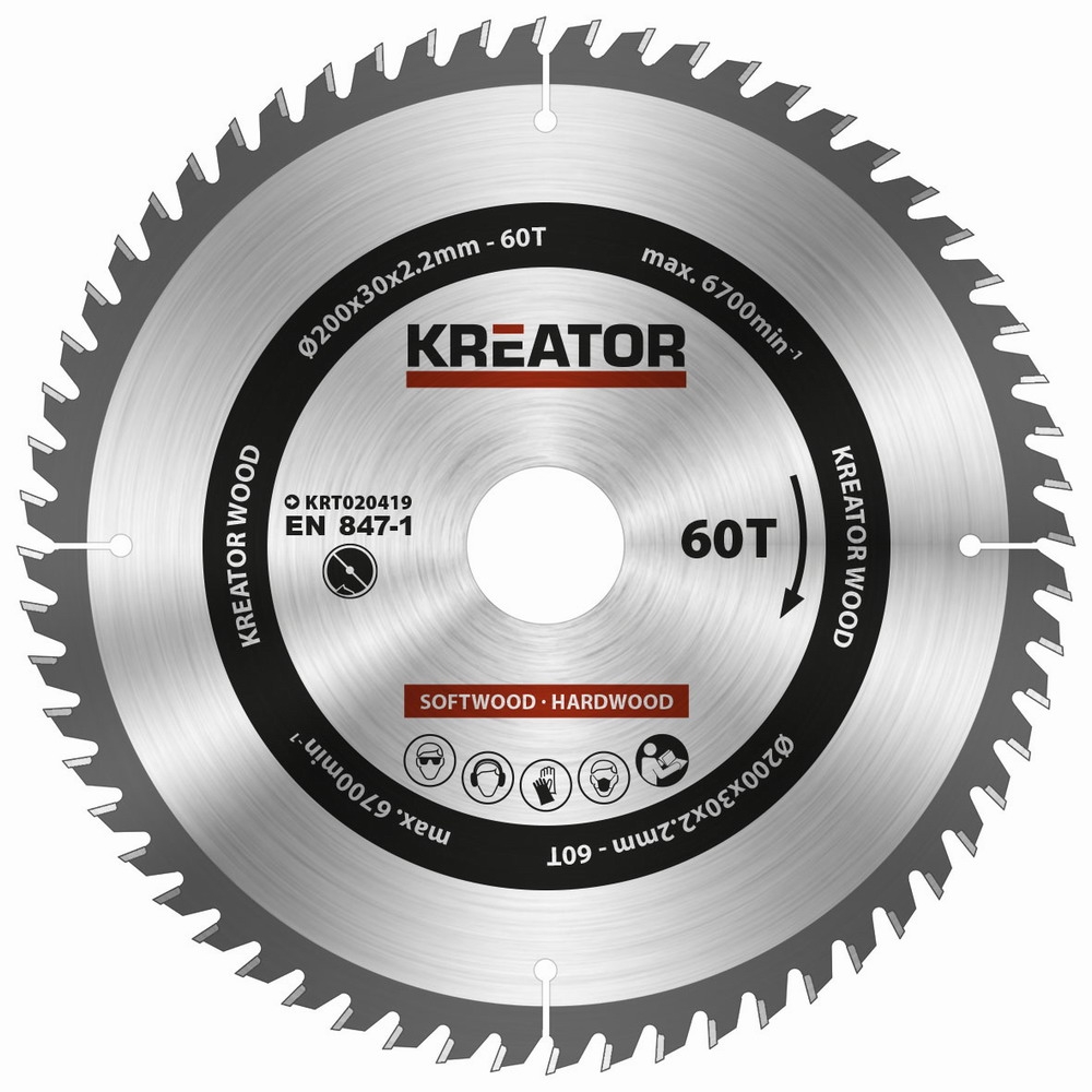 KRT020419 - Pilov kotou na devo 200mm, 60T