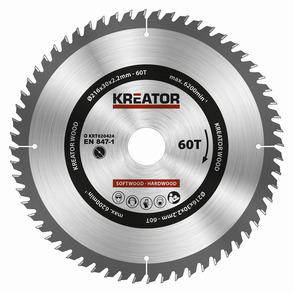 KRT020424 - Pilov kotou na devo 216mm, 60T