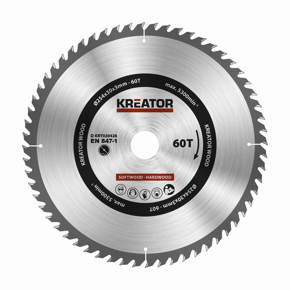 KRT020428 - Pilov kotou na devo 254mm, 60T