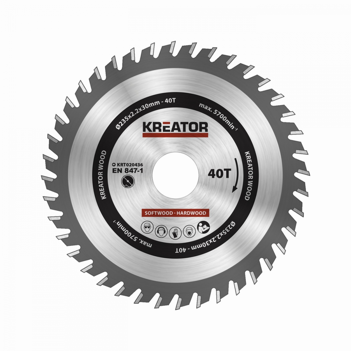 KRT020436 - Pilov kotou na devo 235mm 40T