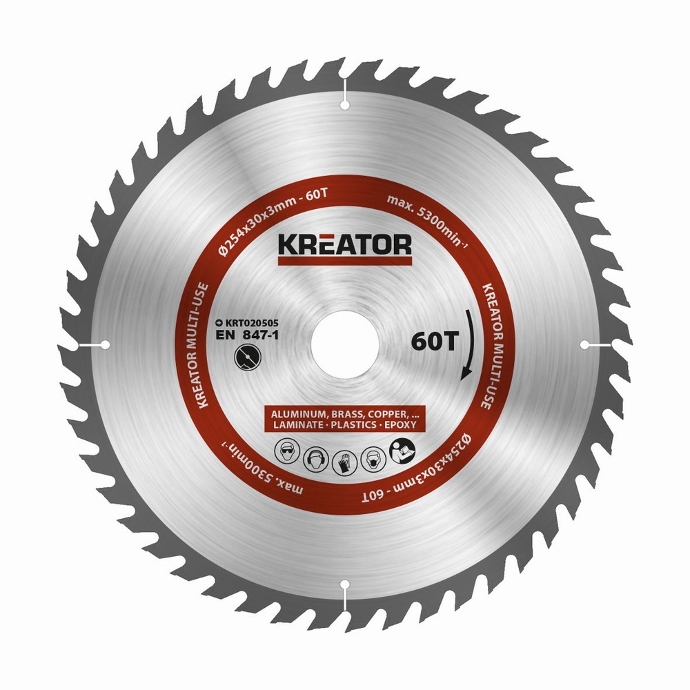 KRT020505 - Pilov kotou univerzln 254mm, 60T