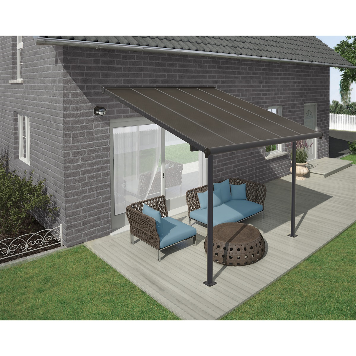 Palram Capri 3000 antracit 3 x 3 - hlinkov (montovan) pergola
