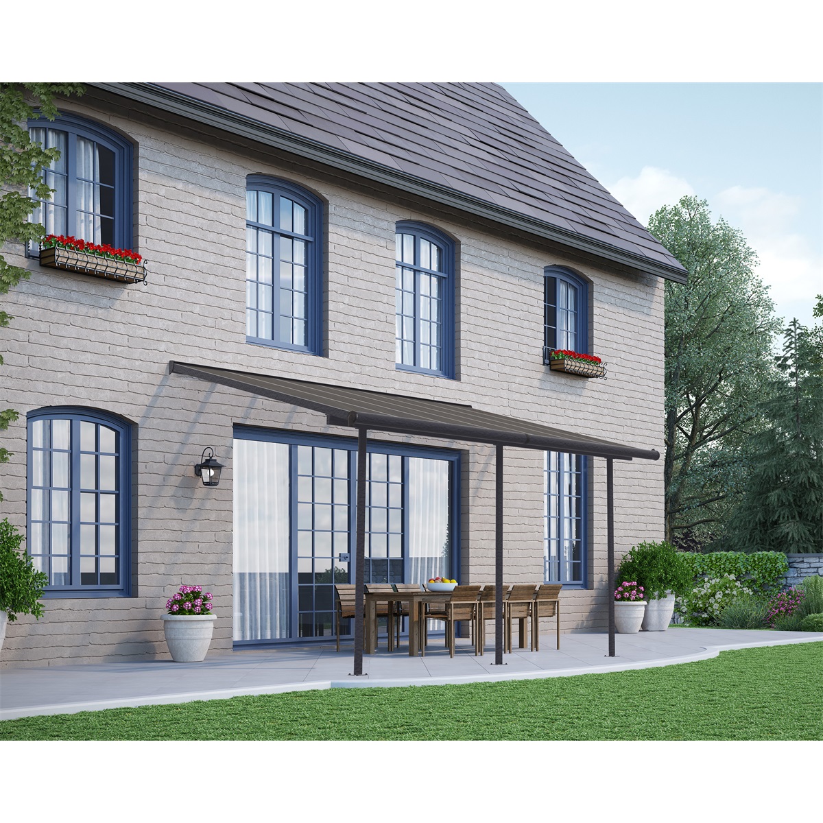 Palram Capri 4200 antracit 3 x 4,25 - hlinkov (montovan) pergola