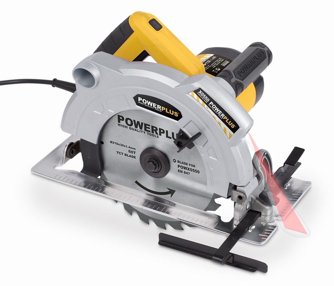 POWX0550 - Okrun pila 1 800 W - 210mm