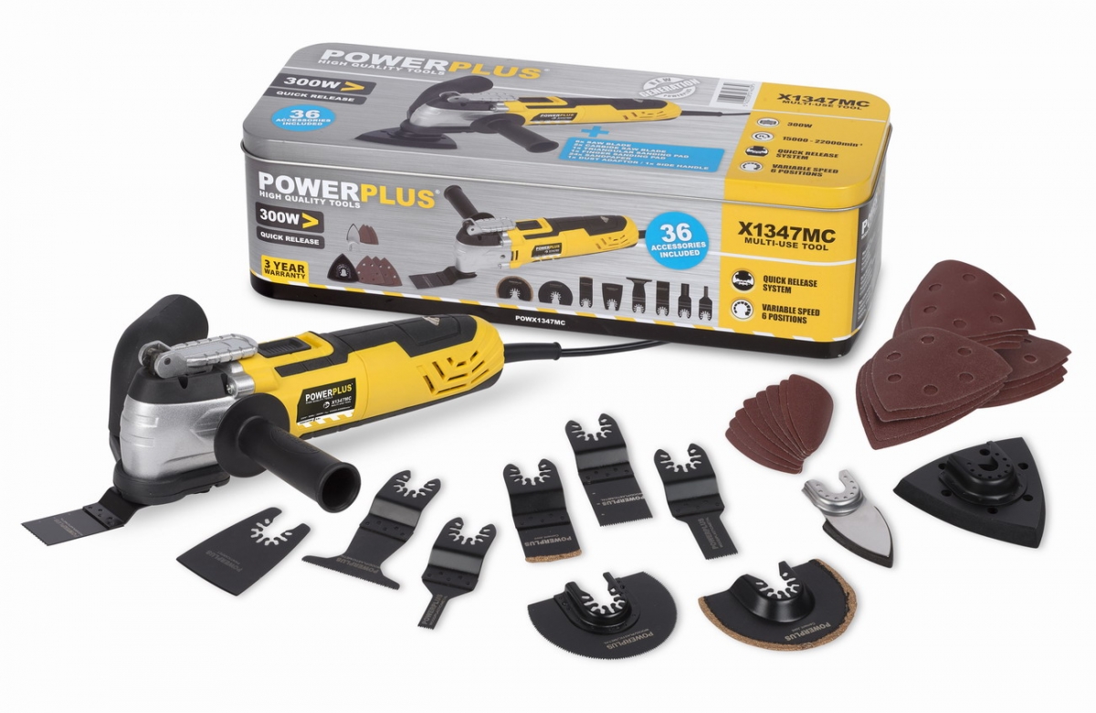 POWX1347MC - Multifunkn stroj / oscilan bruska 300 W