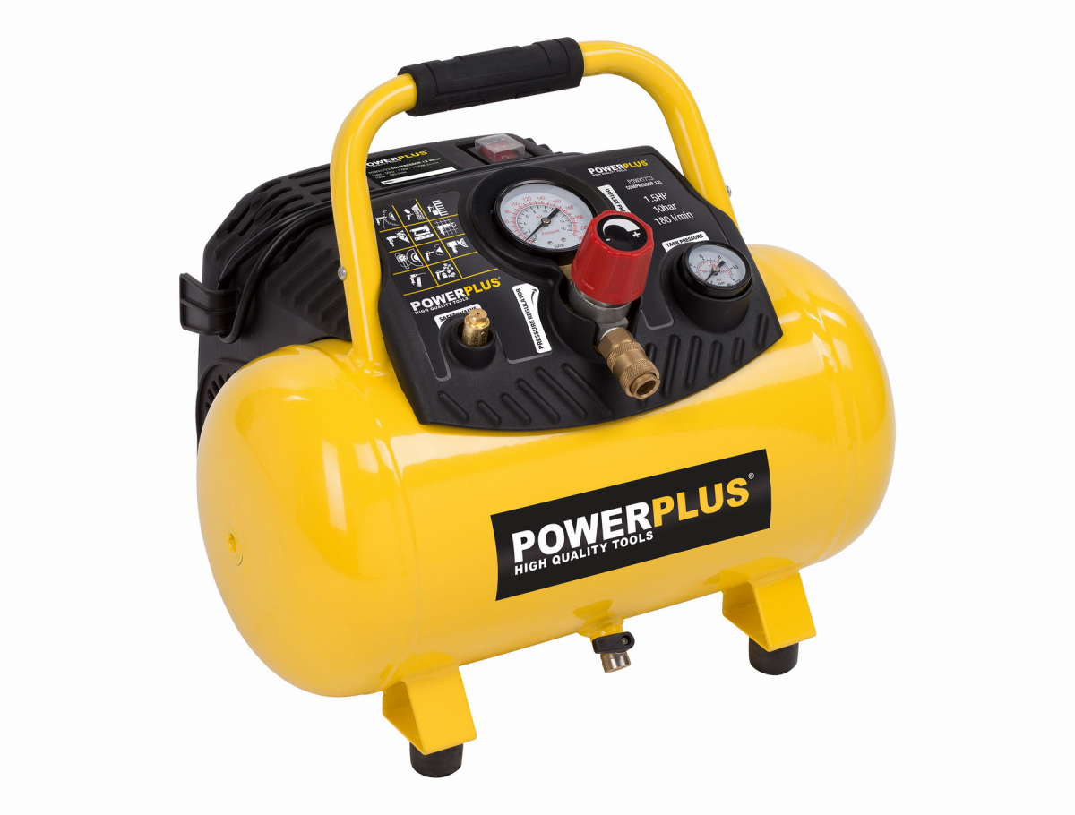 POWX1723 - Kompresor 1100W 12L 10bar bezolejov