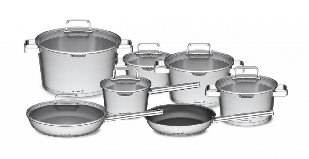 Sada ndob G21 Gourmet Magic s cednkem, 13 dl, nerez