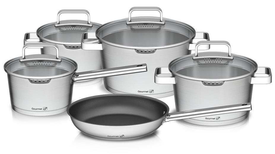 Sada ndob G21 Gourmet Magic s cednkem, 9 dl, nerez