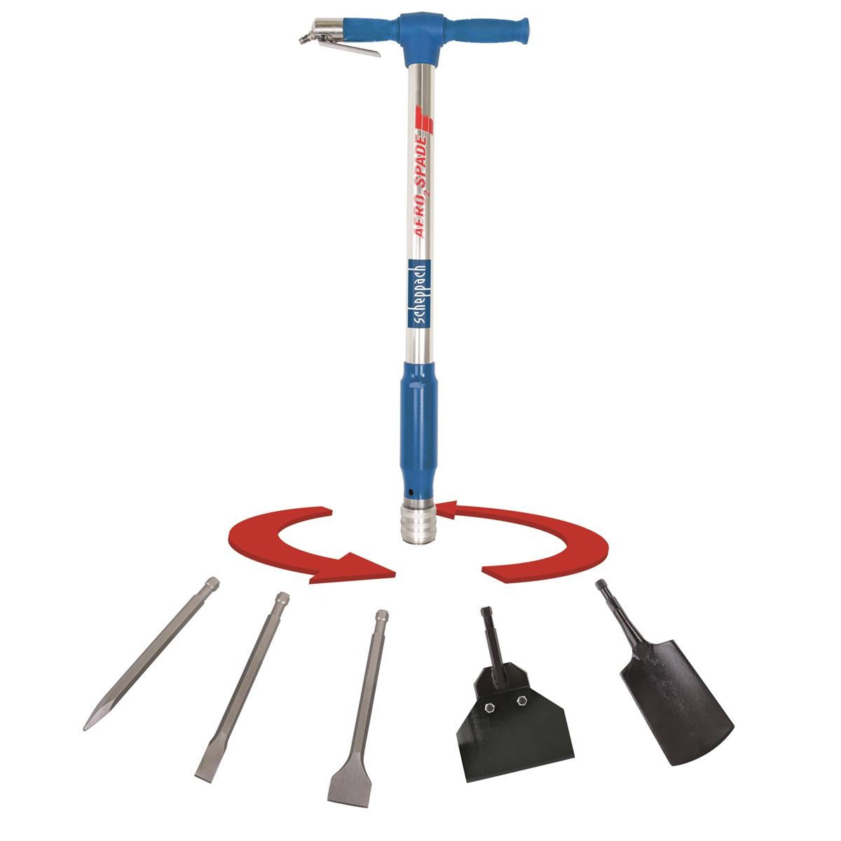 Scheppach AERO 2 SPADE - pneumatick multifunkn nstroj 5 v 1