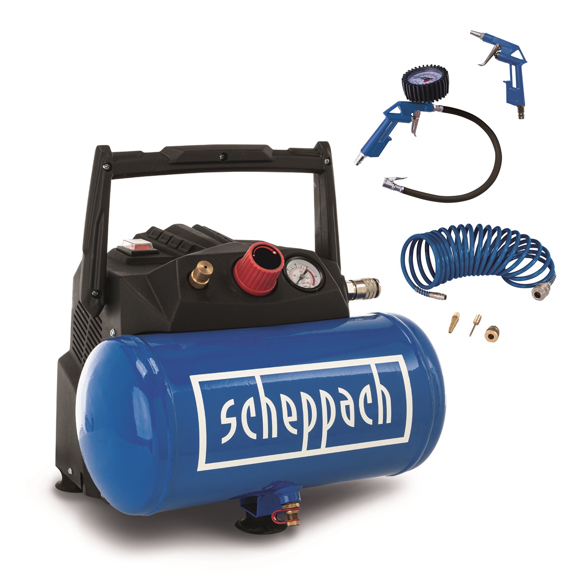 Scheppach HC 06 - bezolejov kompresor 6l