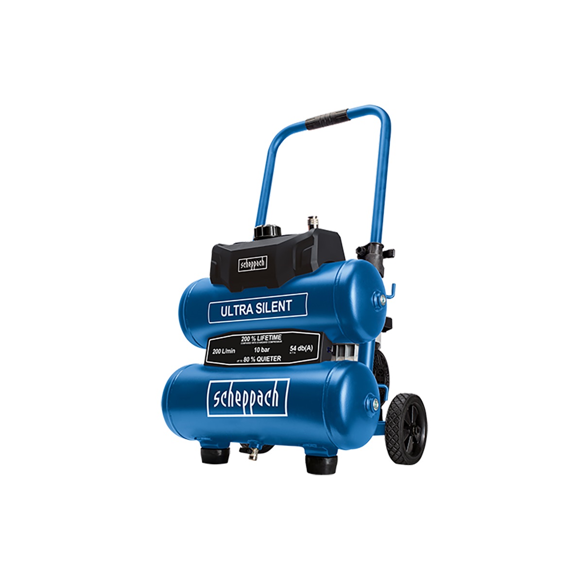 Scheppach HC 20 Si Twin - ultra tich bezolejov dvouvlcov kompresor 20 l