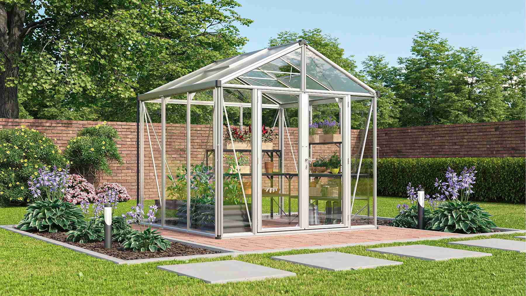 sklenk VITAVIA ZEUS COMFORT 6200 sklo 3 mm + PC 10 mm stbrn