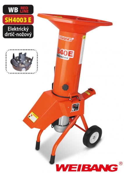 Weibang WB SH 4003E - elektrick noov drti odpadu