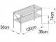 AL regl LANITPLAST 130x50 cm dvoupolicov stbrn GSB2 3