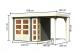 devn domek KARIBU ASKOLA 2 + pstavek 240 cm (82904) tm. ed 1