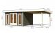 devn domek KARIBU RADEBURG 2 + pstavek 330 cm (31481) terragrau 1