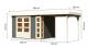 devn domek KARIBU KERKO 5 + pstavek 240 cm (9194) ed 1