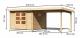 devn domek KARIBU TRITTAU 3 + pstavek 330 cm (10045) natur 1