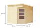 finsk sauna KARIBU PELLE (40175) natur 1
