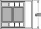 Hailo AS Separato K 600 20/20 - vestavn tdi odpadu 3