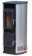 Krbov Kamna Milano II B ern, nerez-inox 8
