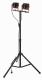 POWDP8035 - Aku LED svtilna na stativu 2x20V  plus  220V 2x20W (bez AKU) 2
