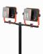 POWDP8035 - Aku LED svtilna na stativu 2x20V  plus  220V 2x20W (bez AKU) 5