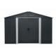 Riwall PRO RMSA 12x10 Anthracite - zahradn domek kovov 3 x 3,7 m se sedlovou stechou antracit 1