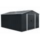 Riwall PRO RMSA 12x10 Anthracite - zahradn domek kovov 3 x 3,7 m se sedlovou stechou antracit 2