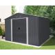 Riwall PRO RMSA 8x10 Anthracite - zahradn domek kovov 3 x 2,4 m se sedlovou stechou antracit 1